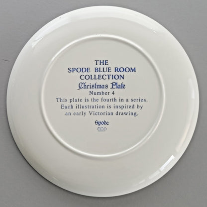 Spode Blue Room Victorian Annual Christmas Plate 1998, Made in England