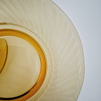 Imperial Glass "Twisted Optic" Footed Salad Plate Set of 2, c.1927-30 USA