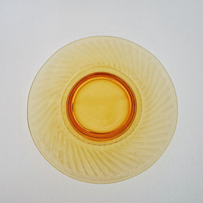 Imperial Glass "Twisted Optic" Footed Salad Plate Set of 2, c.1927-30 USA