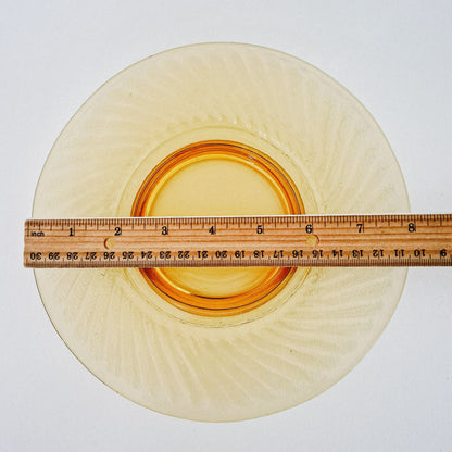 Imperial Glass "Twisted Optic" Footed Salad Plate Set of 2, c.1927-30 USA