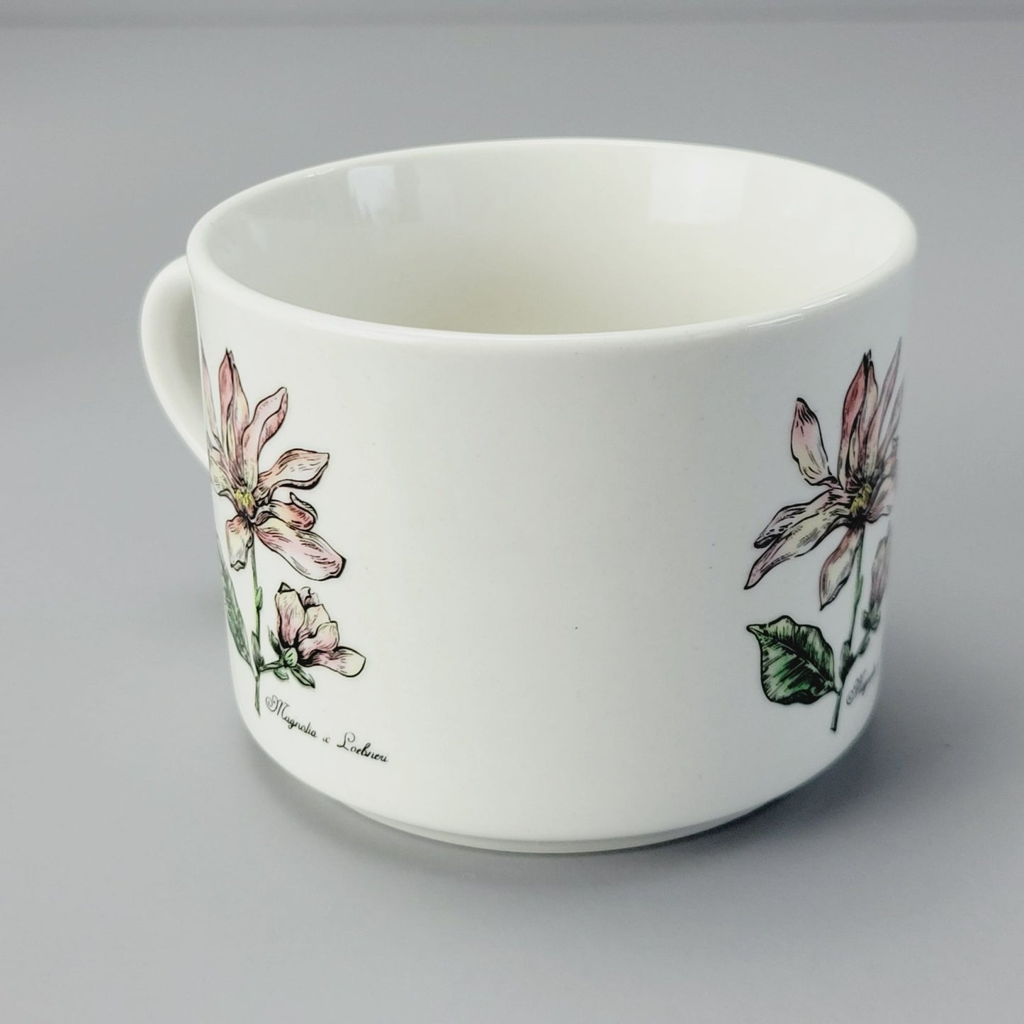 Botanical Gardens Magnolia Flower Cup, Saucer & Salad Plate Set, c1990s
