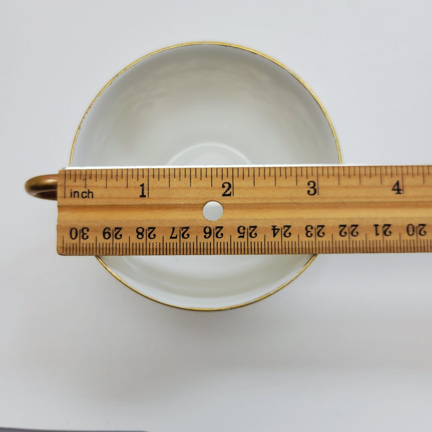 Heinrich & Co. Gold & White Bouillon Soup Cup & Saucer, 2 Sets, Made in Germany