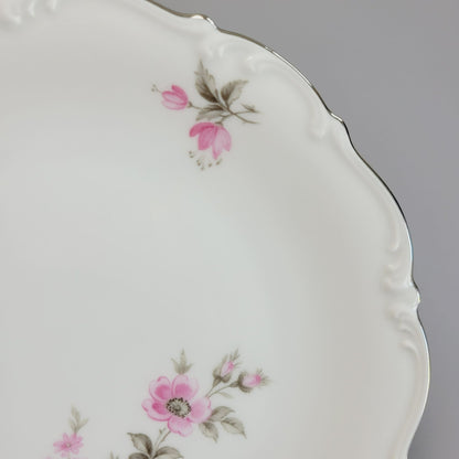 Tirschenreuth Picardy Salad Plate, Set of 2, Platinum Trim, c.1969 Bavaria Germany
