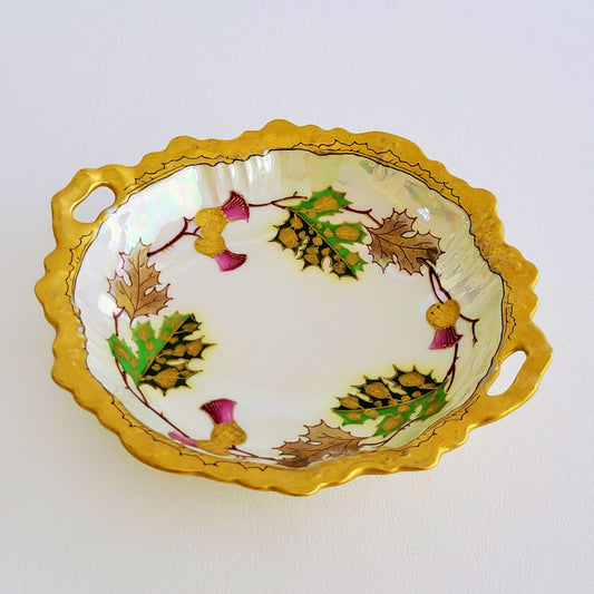 Antique JP Limoges Hand-Painted Trinket Dish, c.1890-1902 France