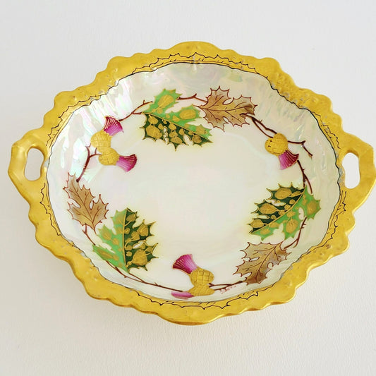 Antique JP Limoges Hand-Painted Trinket Dish, c.1890-1902 France