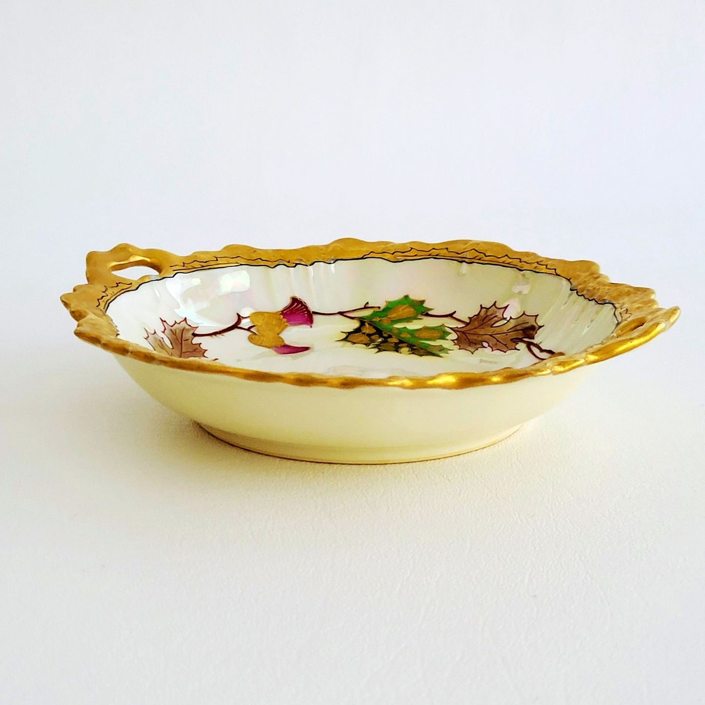 Antique JP Limoges Hand-Painted Trinket Dish, c.1890-1902 France