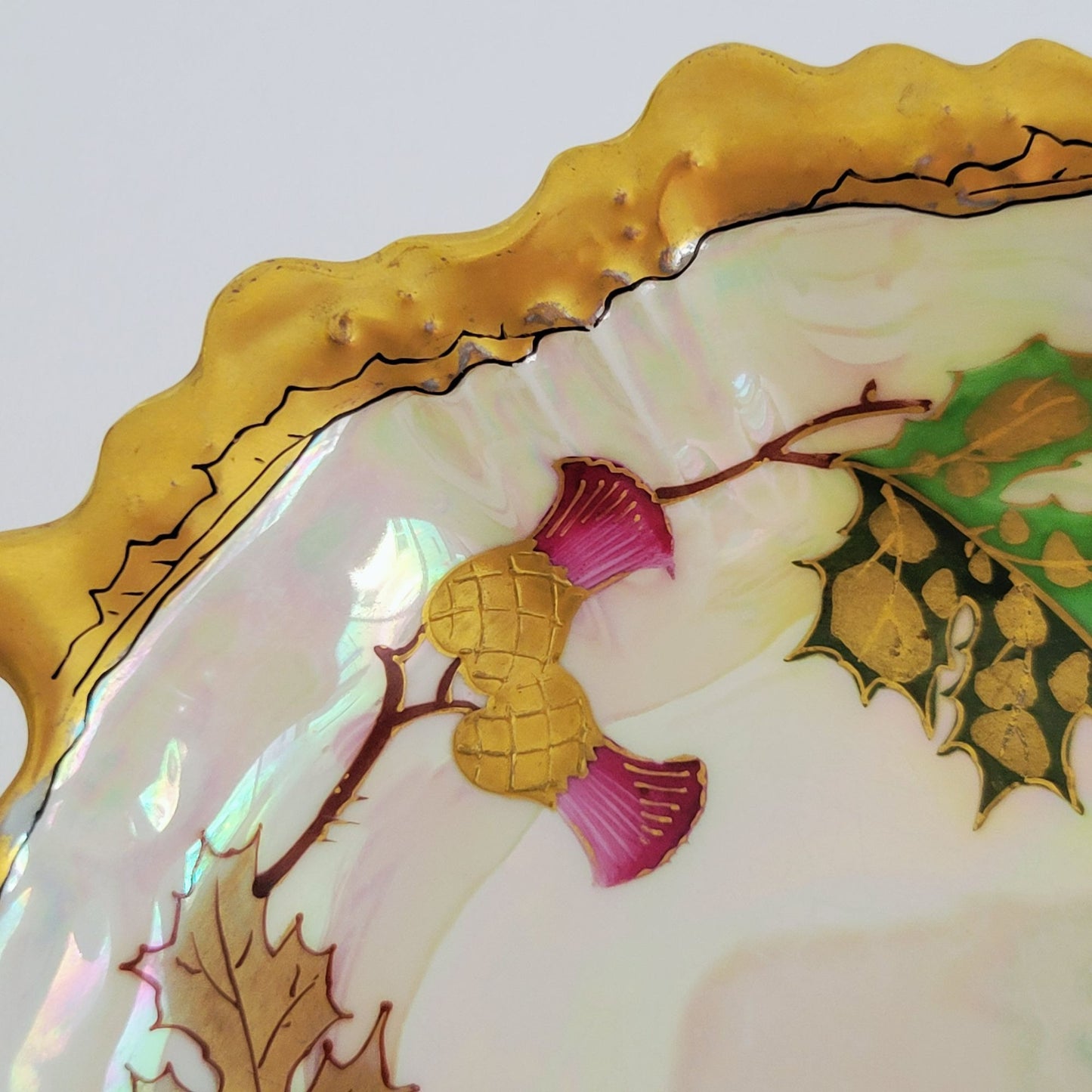 Antique JP Limoges Hand-Painted Trinket Dish, c.1890-1902 France