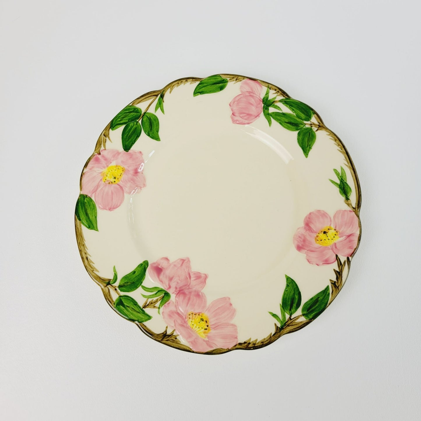 Franciscan Desert Rose Salad Plate c.1949-53, USA Back Stamp