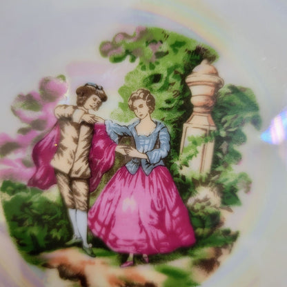 Courting Couple Lusterware Salad Plate, Made in Japan