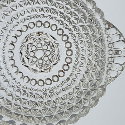 Vintage Textured Clear Dessert Berry Bowl, SET of 2, USA Made