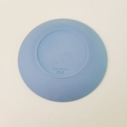 Wedgwood Blue Jasperware Royal Birth 1984 Miniature Plate, Embossed Diana & Charles