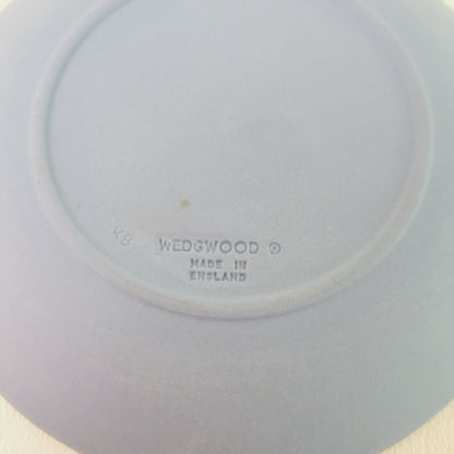 Wedgwood Blue Jasperware Royal Birth 1984 Miniature Plate, Embossed Diana & Charles