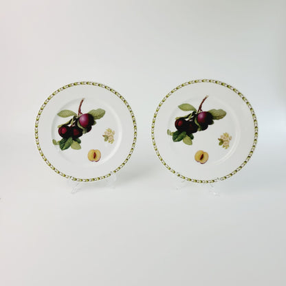Queen's Hookers Fruit Plum Salad Plate Set of 2, Made in England