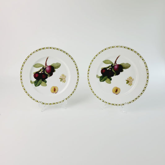 Queen's Hookers Fruit Plum Salad Plate Set of 2, Made in England