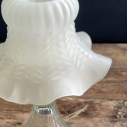 One of a Kind Flameless Candle Lamp, Crafted & Upcycled From Vintage Glass