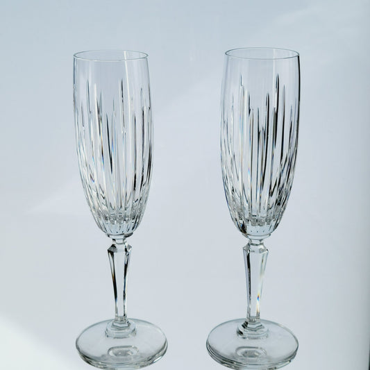 Lenox Decor Cut Crystal Fluted Champagne Glasses, Set Of 2