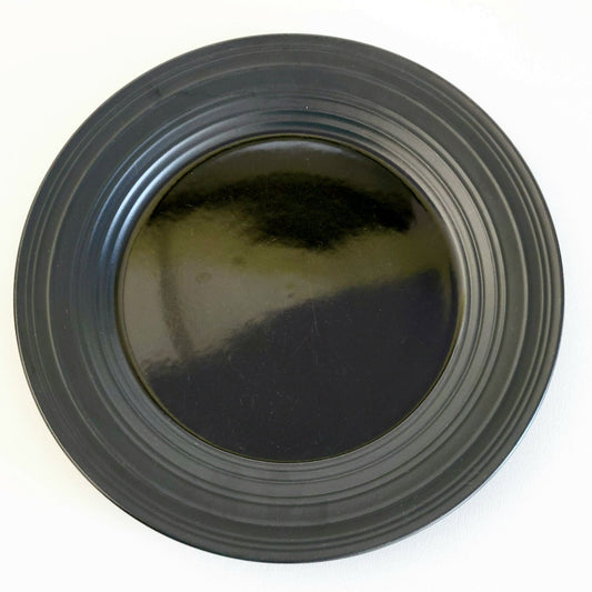 Mikasa Swirl Black Stoneware Dinner Plate
