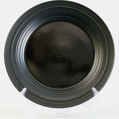 Mikasa Swirl Black Stoneware Dinner Plate