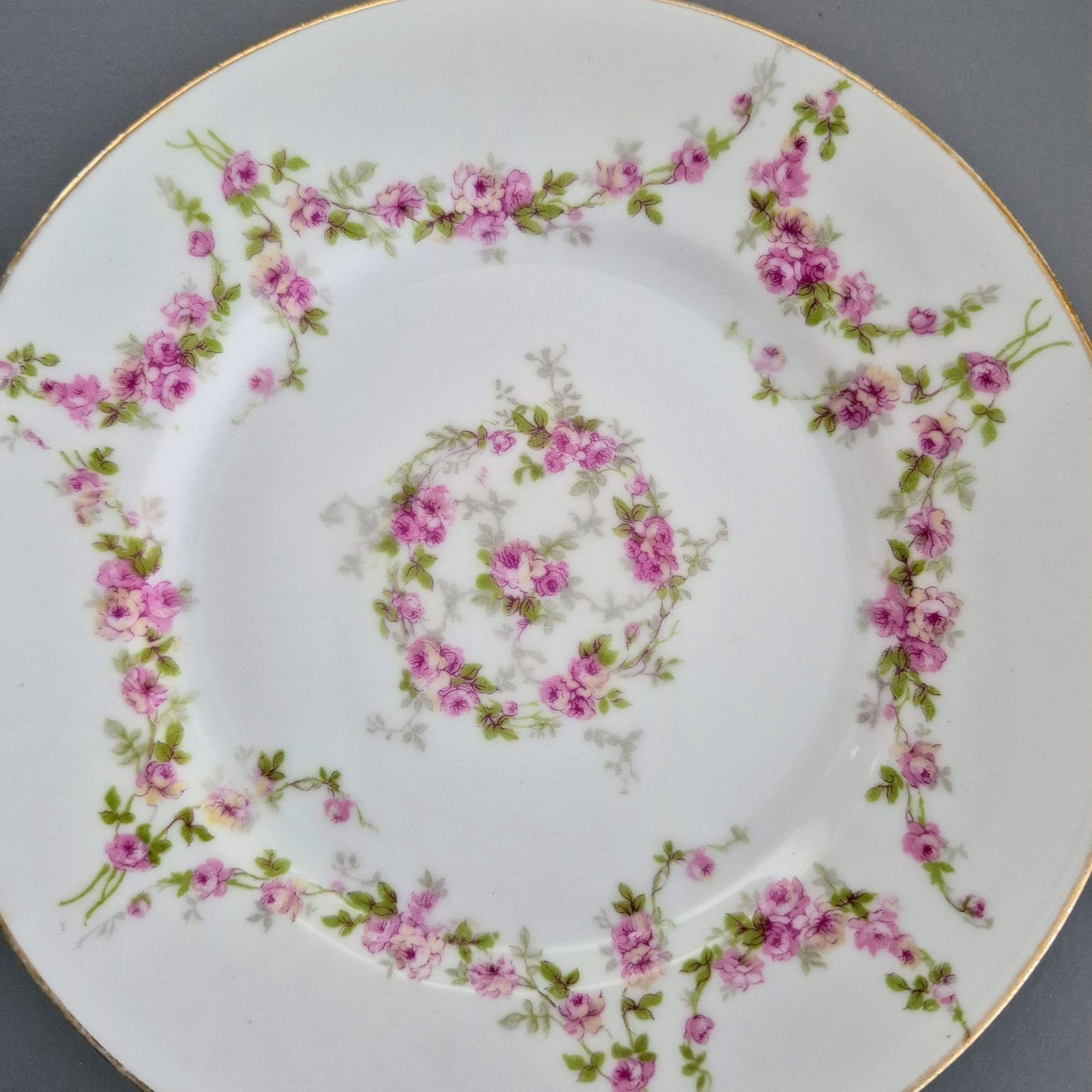 Bernardaud Floral & Swag Bread Plate, Set of 2, Made in France