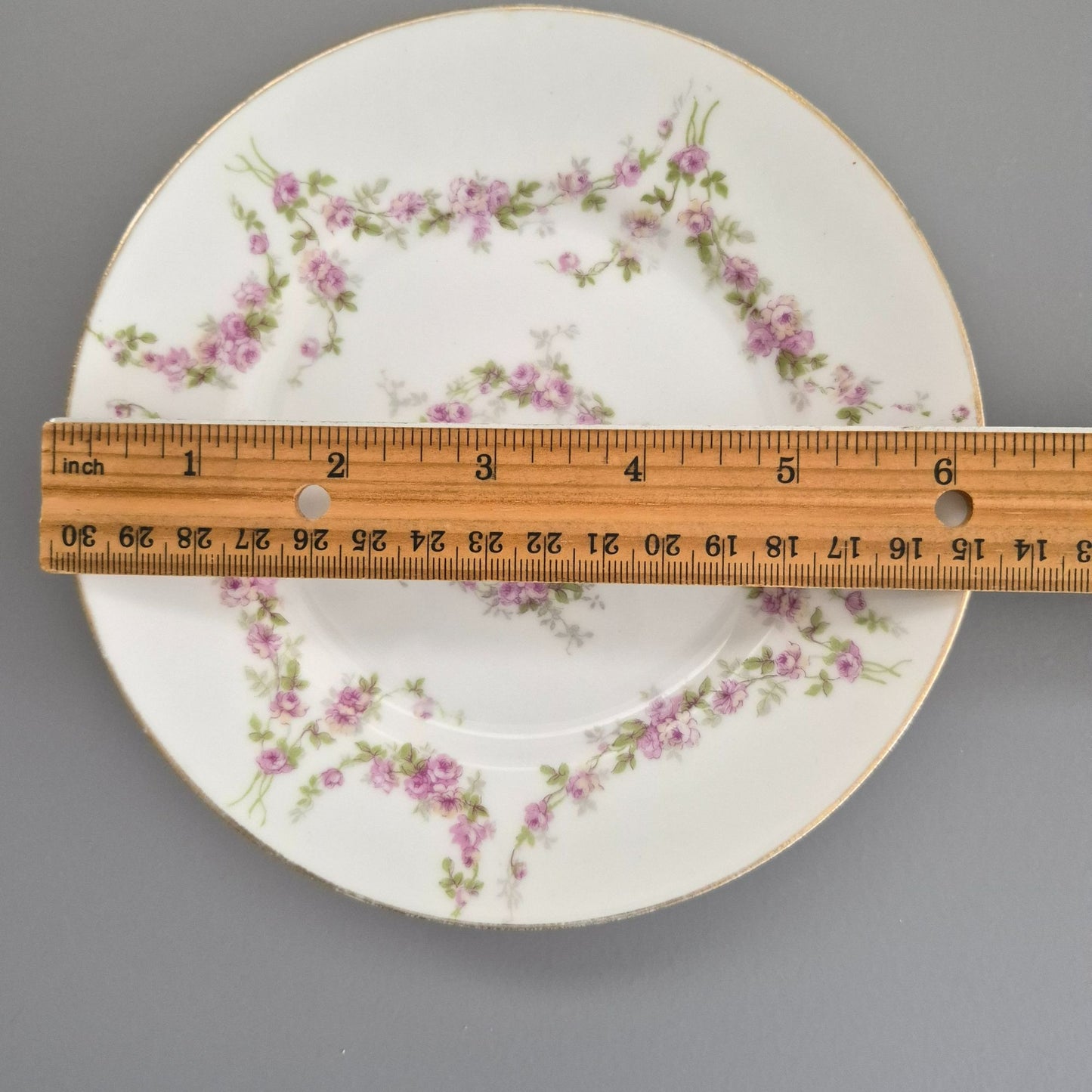 Bernardaud Floral & Swag Bread Plate, Set of 2, Made in France