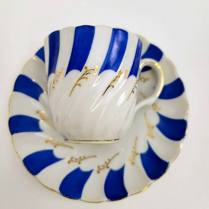 Ucagco China Demitasse Cup & Saucer, Set of 4, Made in Occupied Japan