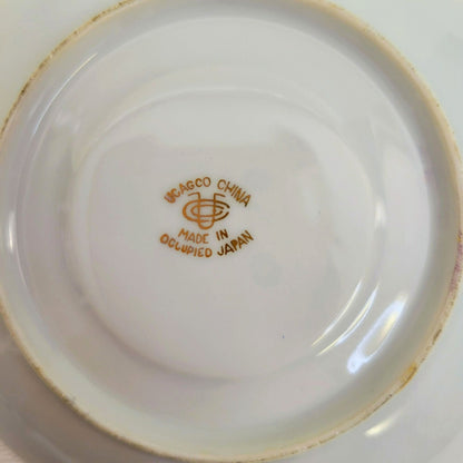 Ucagco China Demitasse Cup & Saucer, Set of 4, Made in Occupied Japan