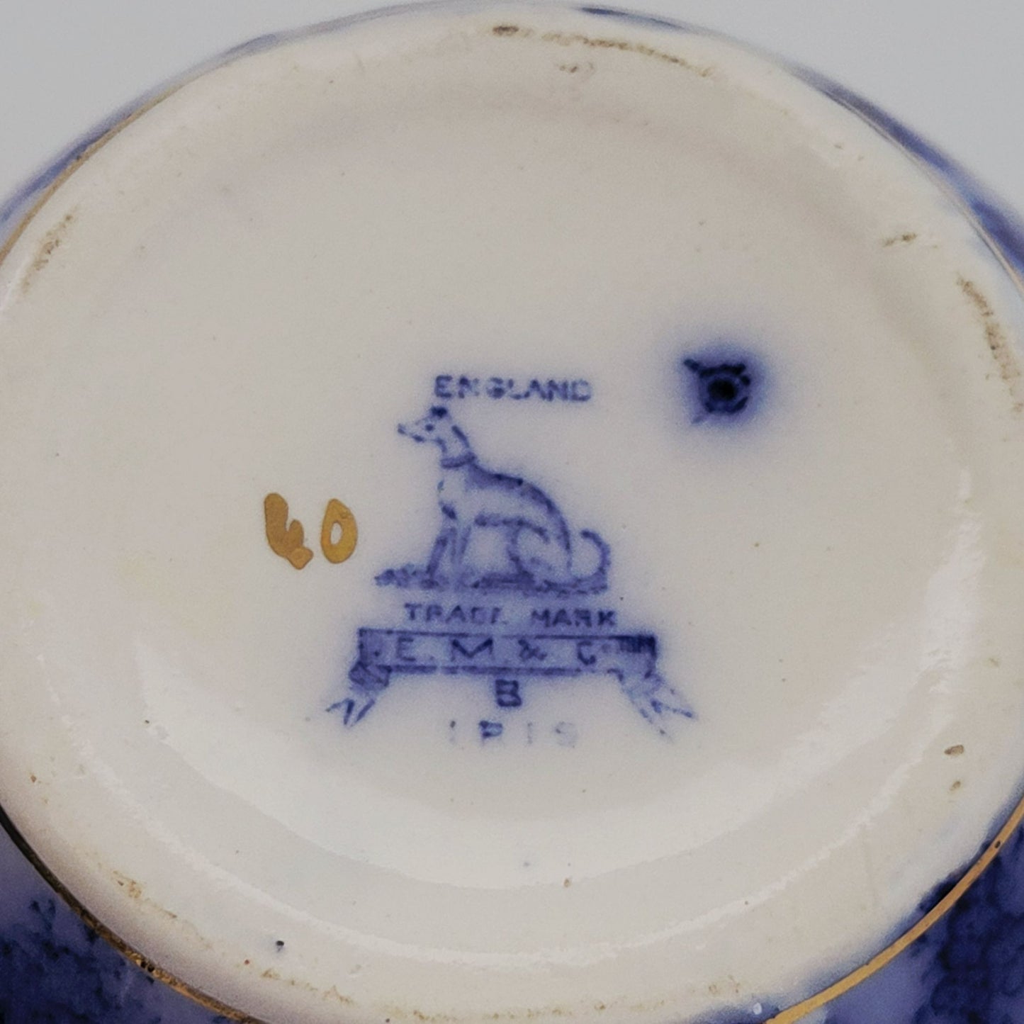 Antique Edge Malkin & Co. IRIS Flow Blue Vase, c.1891-1903 England