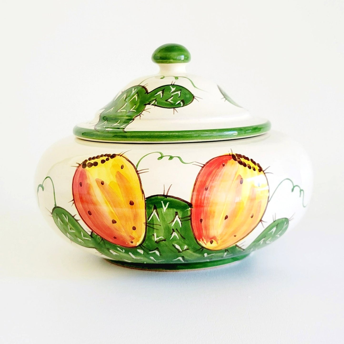 Italian Hand Painted Biscuit Cookie Jar, Santo Stefano Italy