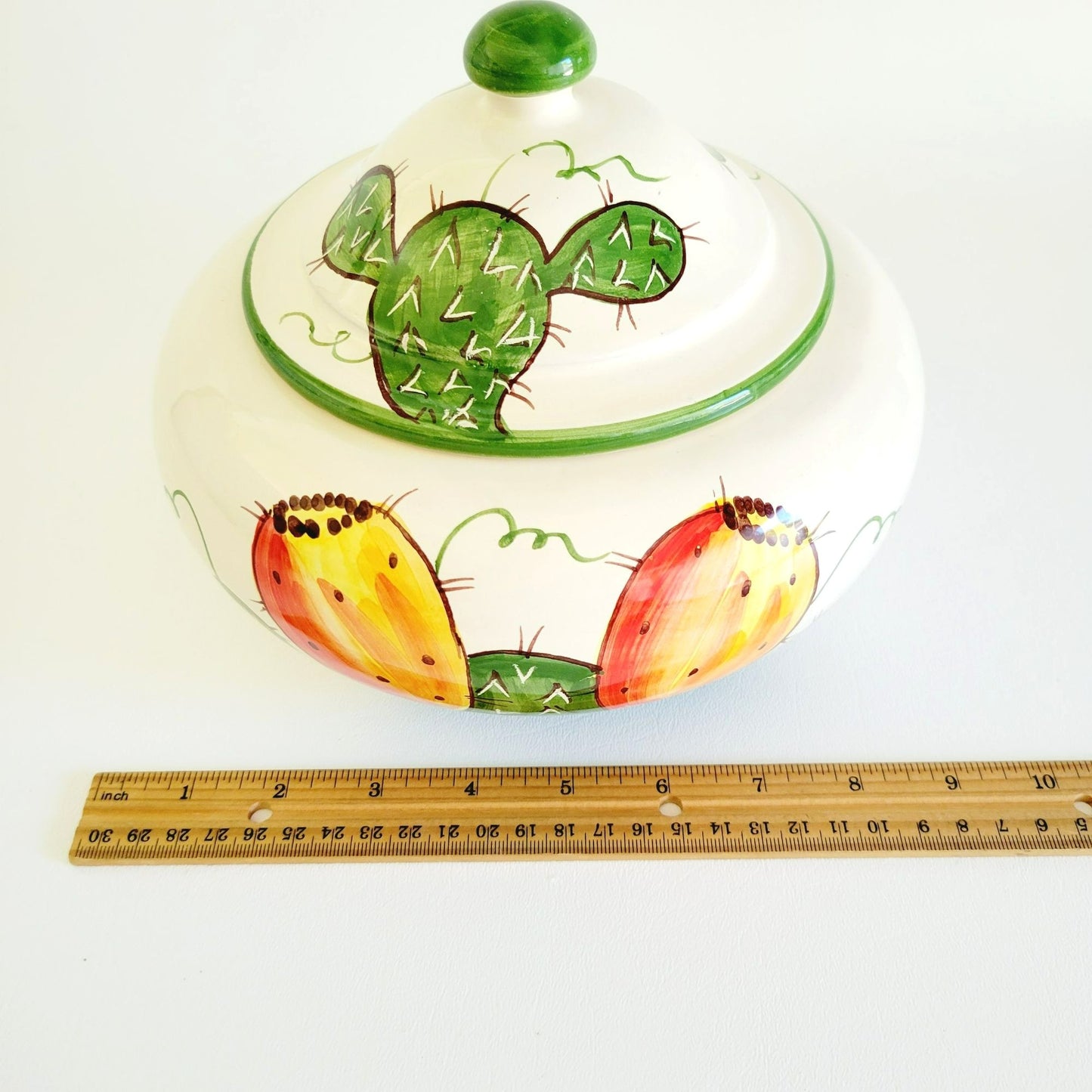 Italian Hand Painted Biscuit Cookie Jar, Santo Stefano Italy
