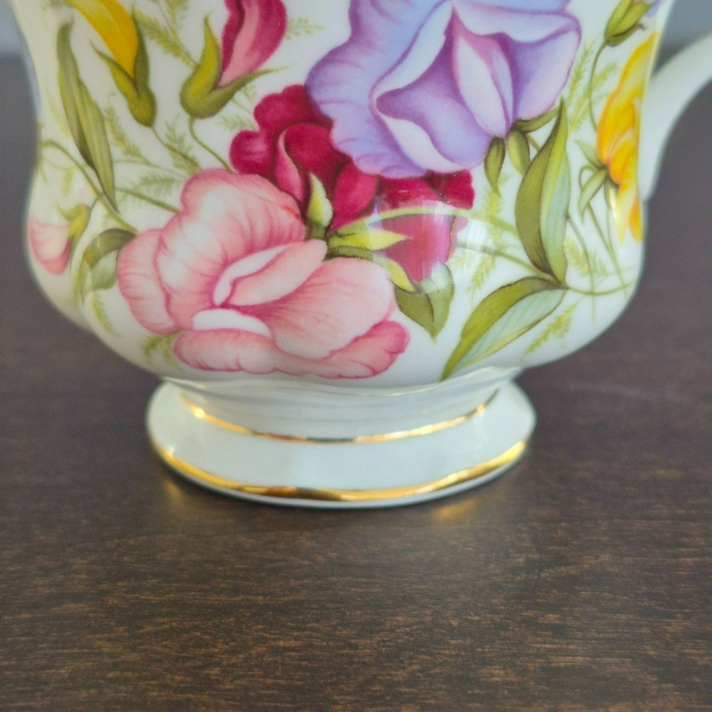 Royal Albert Flower of the Month - April Sweet Pea Teacup & Saucer,  c.1970-2009 England