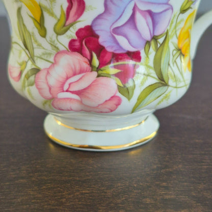 Royal Albert Flower of the Month - April Sweet Pea Teacup & Saucer,  c.1970-2009 England