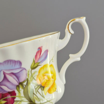 Royal Albert Flower of the Month - April Sweet Pea Teacup & Saucer,  c.1970-2009 England