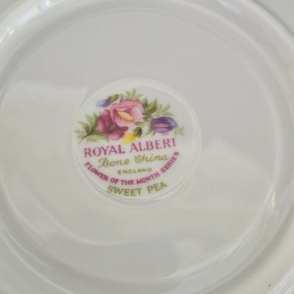 Royal Albert Flower of the Month - April Sweet Pea Teacup & Saucer,  c.1970-2009 England