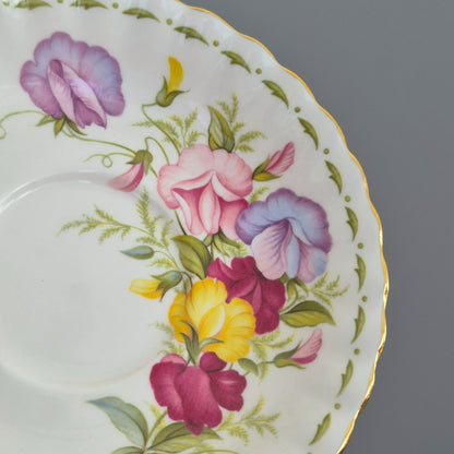 Royal Albert Flower of the Month - April Sweet Pea Teacup & Saucer,  c.1970-2009 England