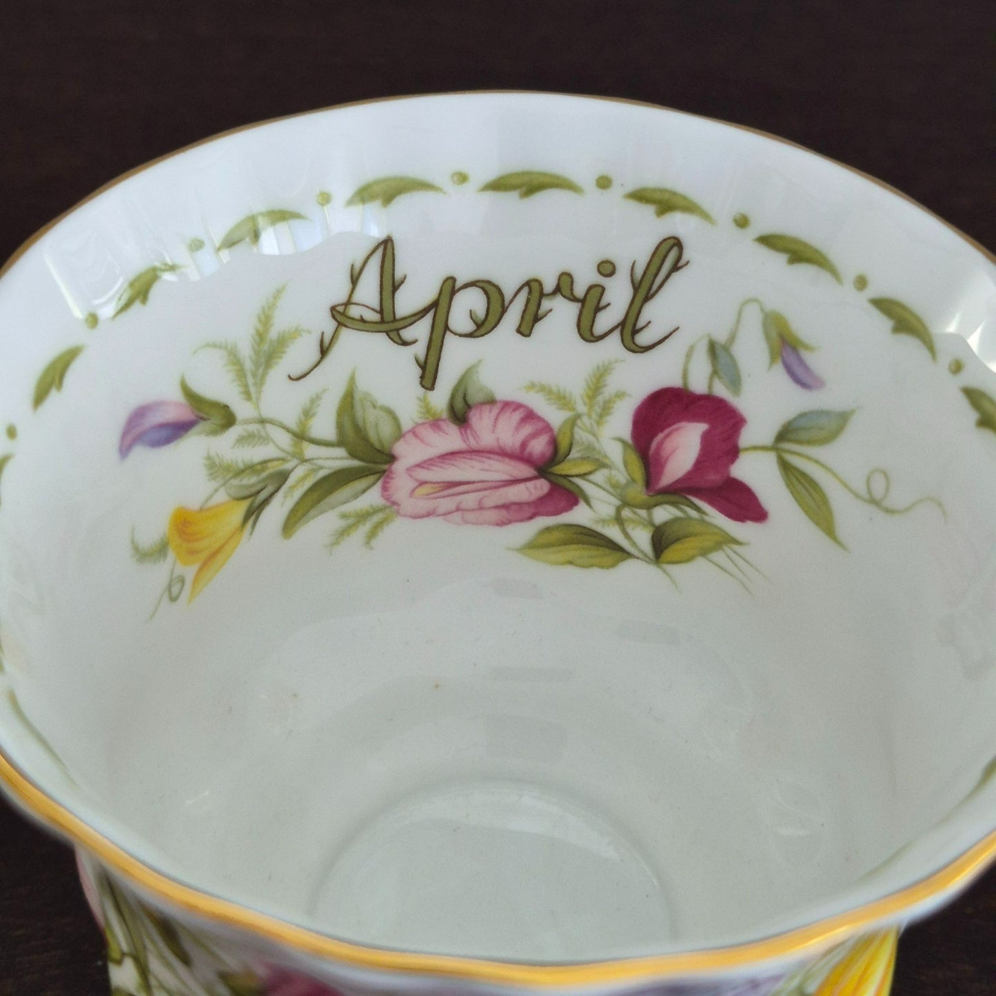 Royal Albert Flower of the Month - April Sweet Pea Teacup & Saucer,  c.1970-2009 England