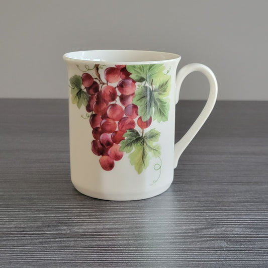 Royal Doulton Vintage Grape Coffee Mug Cup c1990s England Fruit Fall Drinkware