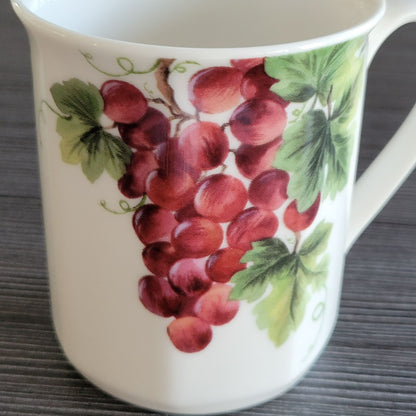 Royal Doulton Vintage Grape Coffee Mug Cup c1990s England Fruit Fall Drinkware