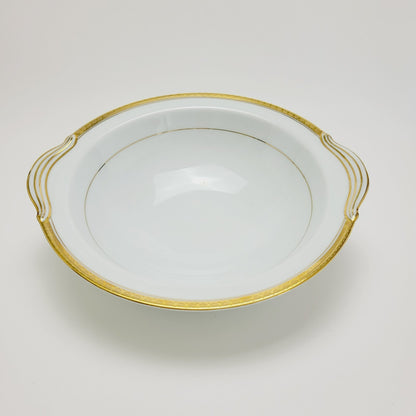 Noritake Richmond 10" Round Serving Bowl, Gold Etched Band