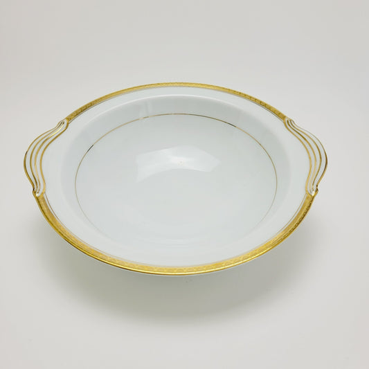 Noritake Richmond 10" Round Serving Bowl, Gold Etched Band