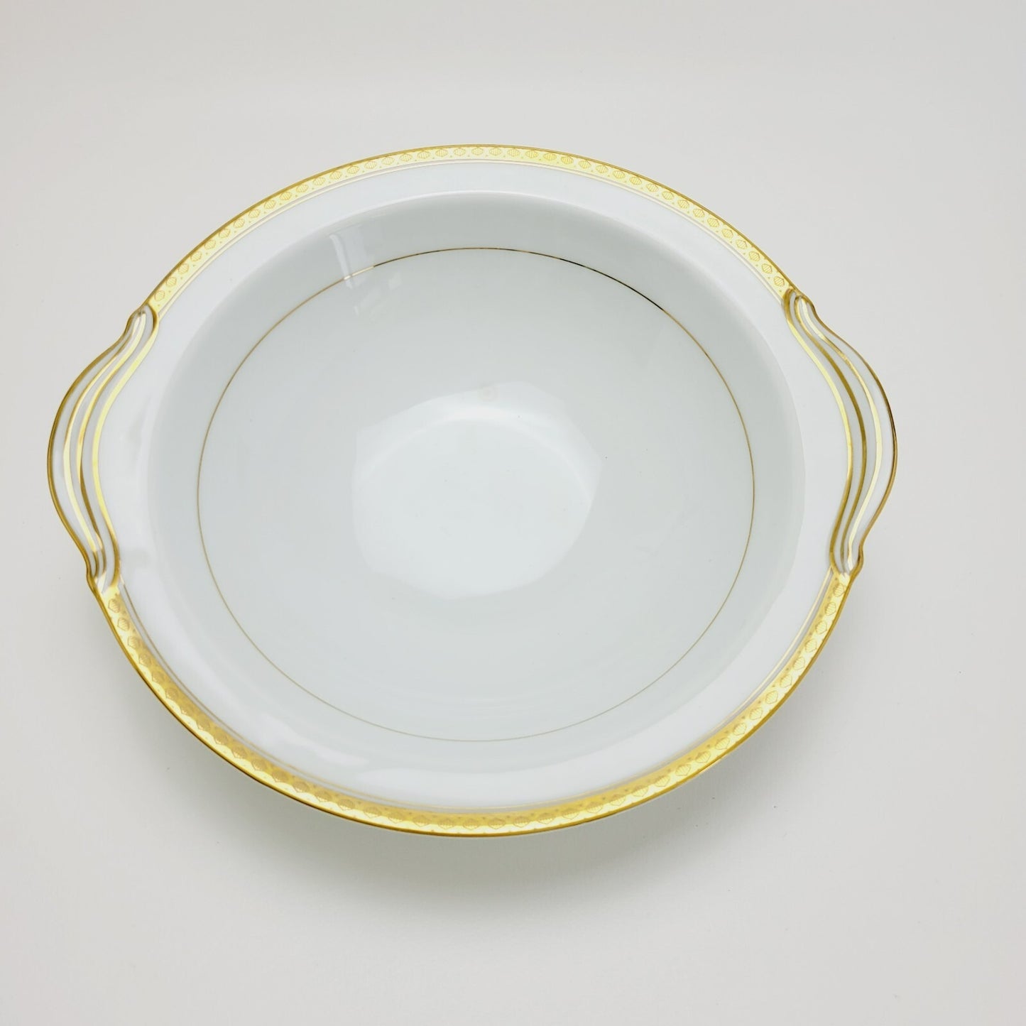 Noritake Richmond 10" Round Serving Bowl, Gold Etched Band