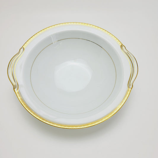 Noritake Richmond 10" Round Serving Bowl, Gold Etched Band