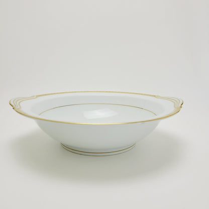 Noritake Richmond 10" Round Serving Bowl, Gold Etched Band