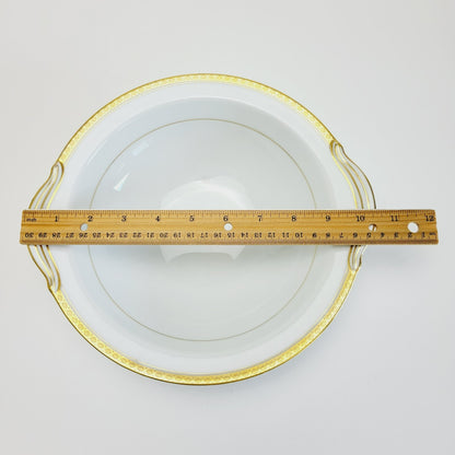 Noritake Richmond 10" Round Serving Bowl, Gold Etched Band