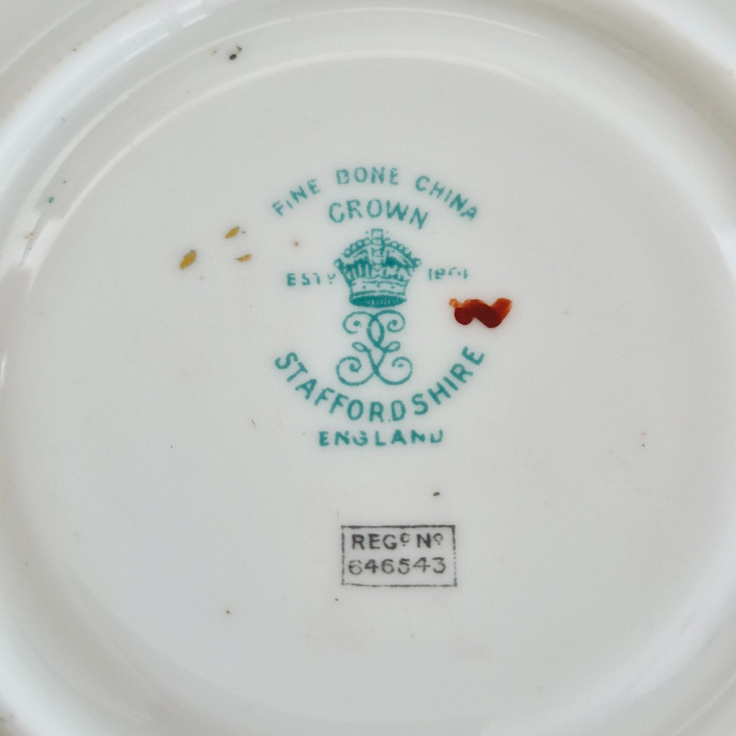 Crown Staffordshire "Dresden Spray" Demitasse Cup & Saucer, 2 Sets, England