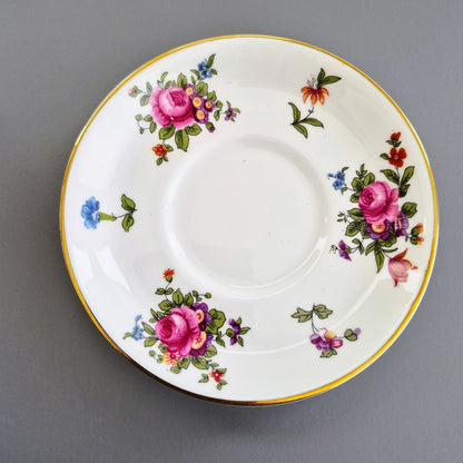 Crown Staffordshire "Dresden Spray" Demitasse Cup & Saucer, 2 Sets, England