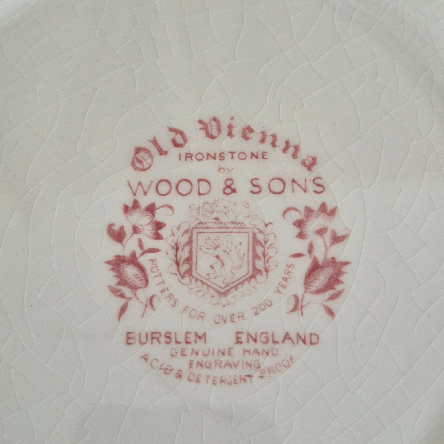 Wood & Sons "Old Vienna" Ironstone Dinner Plate, England c.1960s
