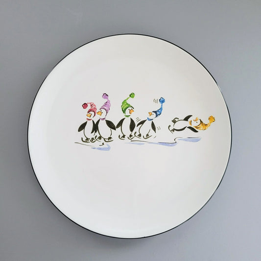 Pfaltzgraff Penguin Skate Dinner Plate, c.2006-10