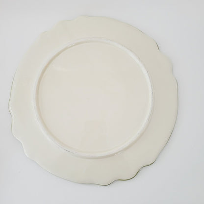 Handpainted  Floral Ceramic 12" Serving Platter