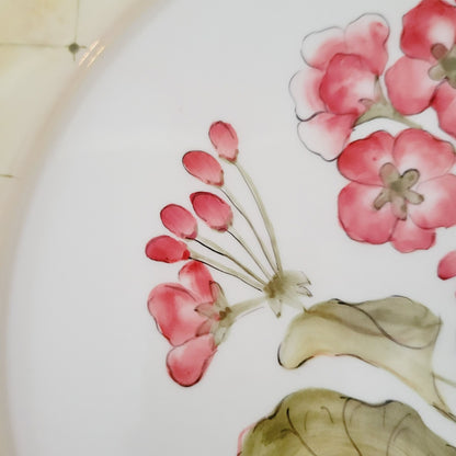 Handpainted  Floral Ceramic 12" Serving Platter