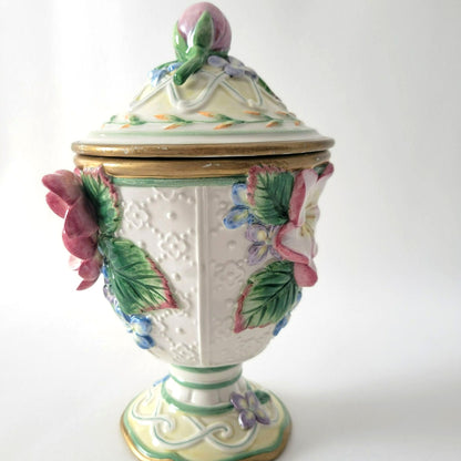 Fitz & Floyd Garden Rhapsody Lidded Candy Dish